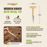 Wooden dibber with metal tip for easier transplants – durable and plastic-free